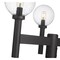 Z-Lite Laurent Outdoor Post Mount Fixture, 3-Light, 30 In.W x 18 In.H, Black/Clear Seedy 599MP3-BK - alternate 5